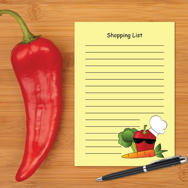 Rockin Red Pepper Shopping List Post-it Block (Skapare uppladdad)