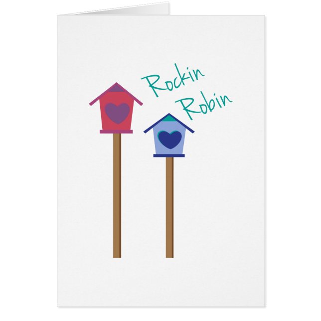 Rockin Robin Hälsningskort (Framsidan)