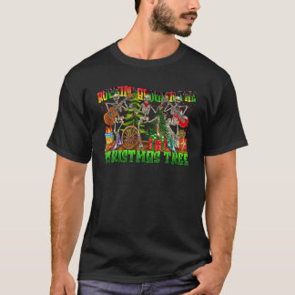 Rockin runt Skeleton Play Gui Julgran T Shirt