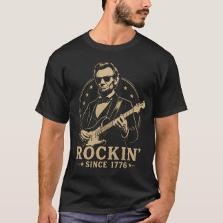 Rockin Sedan 1776 Patriotisk Lincoln Gitarr USA 25 T Shirt