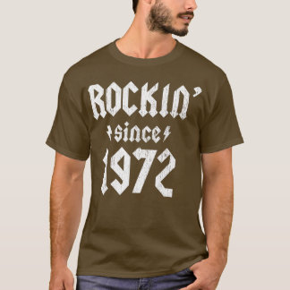 Rockin sedan 1972 50:e födelsedagen 50 år gammal h t shirt