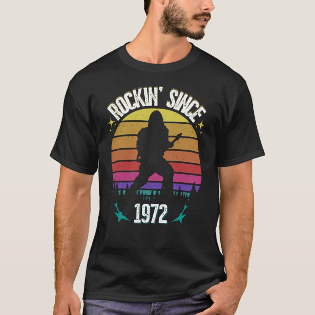 Rockin sedan 1972 Bigfoot Music Älskare T Shirt (Framsida)