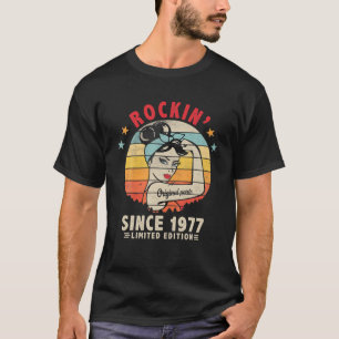 Rockin sedan 1977 44:e födelsedagen Retro 44 år ga T Shirt