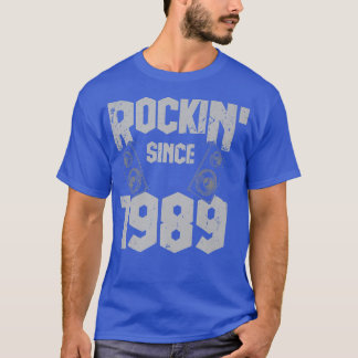 Rockin' sedan 1989 Vintage Rock musik Fläkt 33:e b T Shirt
