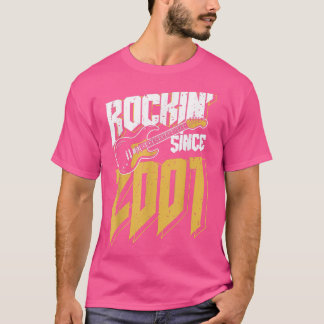Rockin" sedan 2001 Vintagen Rock musik Fläkt 21:a T Shirt