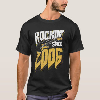 Rockin" sedan 2006 Vintagen Rock musik Fläkt 16:e T Shirt