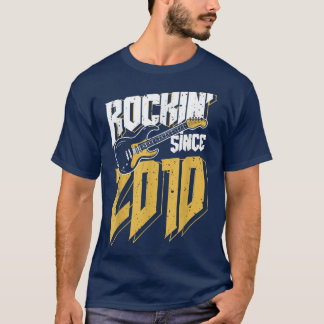 Rockin' sedan 2010 Vintagen Rock musik Fläkt 12:e T Shirt