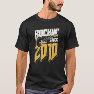 Rockin' sedan 2010 Vintagen Rock musik Fläkt 12:e T Shirt