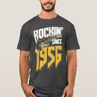 Rockin' Since 1956 Vintage Rock Music Fan 66th Bir T Shirt