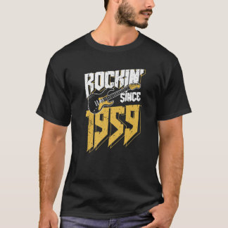 Rockin' Since 1959 Vintage Rock Music Fan 63Th Bir T Shirt