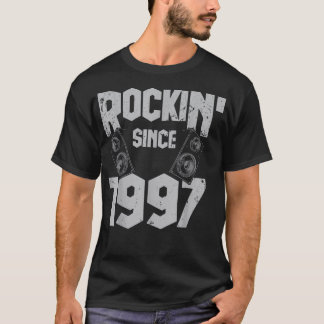 Rockin' Since 1997 Vintage Rock Music Fan 25th Bir T Shirt