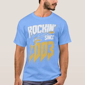 Rockin' Since 2003 Vintage Rock Music Fan 19th Bir T Shirt