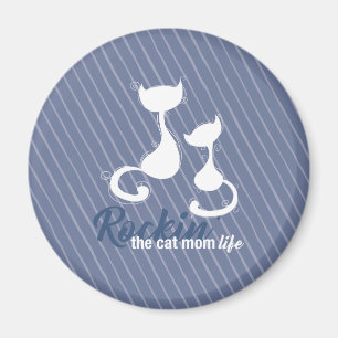 Rockin the Cat Mamma Life Magnet