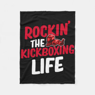Rockin' The Kickboxnings Livsstil Kampsport Boxare Fleecefilt