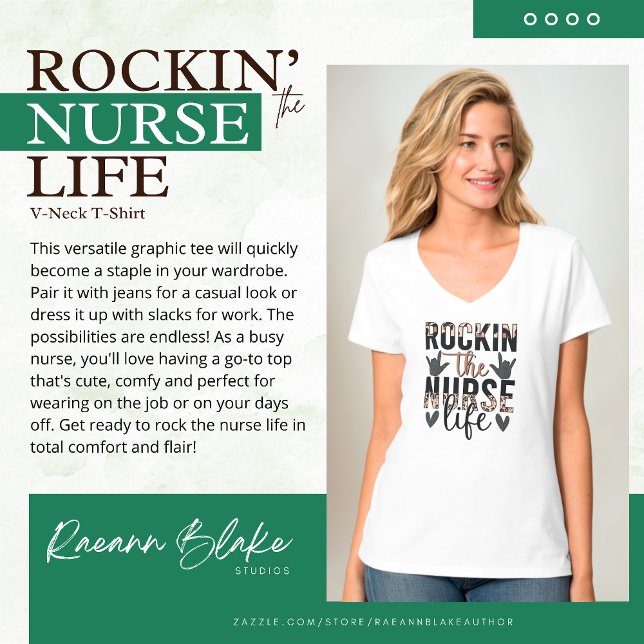Rockin the Nurse Life T-Shirt (Skapare uppladdad)