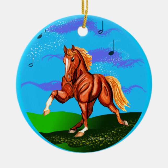 Rockin till den Walkin Tennesee Julgransprydnad Keramik (Framsidan)