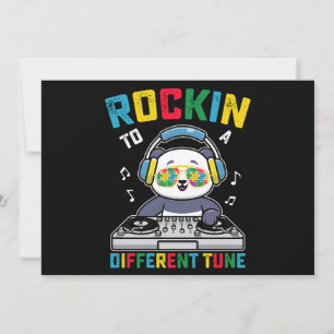 Rockin till en annan tonpanda-autism-medvetenhet inbjudningar