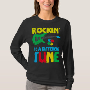 Rockin till olika Tune Guitar Autism Awareness M T Shirt
