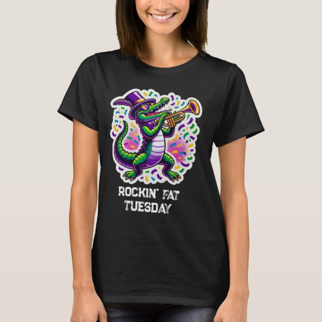 Rockin-Tjocken tisdag T Shirt (Framsida)