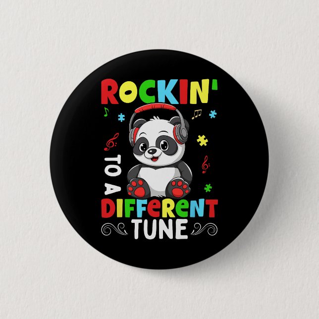 Rockin To A Different Autism  Knapp (Framsida)