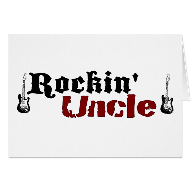 Rockin Uncle Hälsningskort (Framsidan Horizontal)