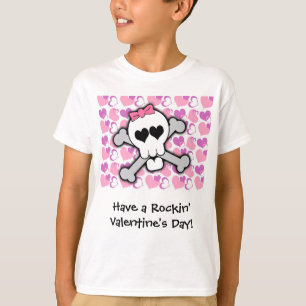 Rockin valentinskalle t shirt