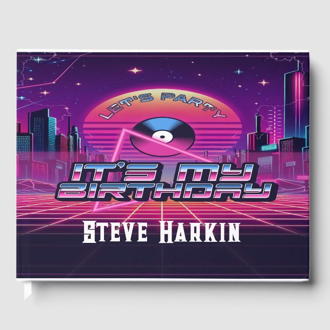 Rockin Vaporwave Party Gästböcker (Framsida)