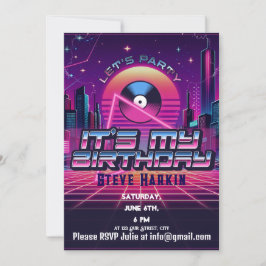 Rockin Vaporwave Party Inbjudningar