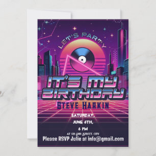 Rockin Vaporwave Party Inbjudningar