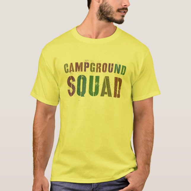 Rockin'CAMPGROUND SQUAD Sommarlärare T Shirt (Framsida)