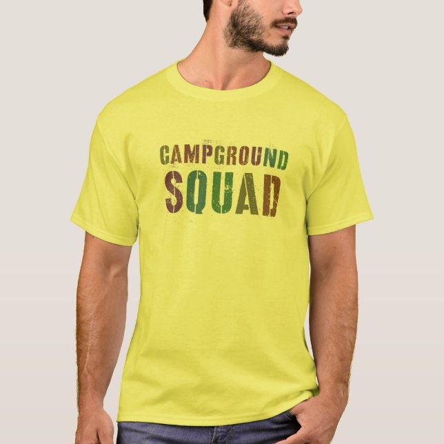 Rockin'CAMPGROUND SQUAD Sommarlärare T Shirt (Framsida)
