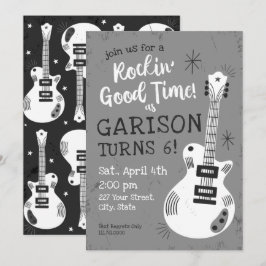 Rocking Bra Time Rockstar Birthday-inbjudan Inbjudningar