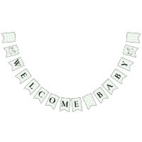 Rocking Hors Grönt Gingham Baby Shower Bunting