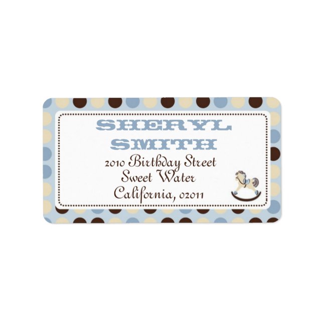 Rocking Horse Address Label 2 Adressetikett (Framsidan)