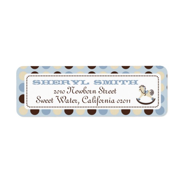 Rocking Horse Address Label 2 Returadress Etikett (Framsidan)