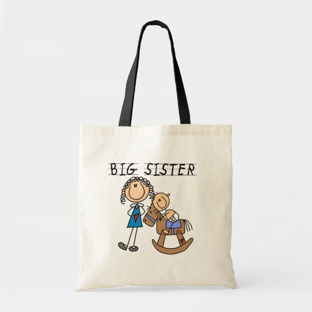 Rocking Horse Big Sister T-shirts och Gifts Tygkasse (Framsidan)