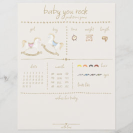 Rocking Horse Blue Rosa Gender Neutral Baby Shower