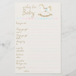 Rocking Horse Blue Rosa Gender Neutral Baby Shower
