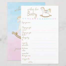 Rocking Horse Blue Rosa Kön Neutral Önskemål Baby