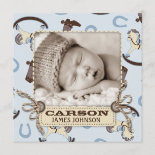 Rocking Horse Boy Announcement Square Meddelande