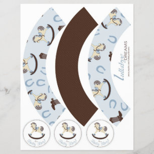 Rocking Horse Boy Cuptårta Wrapper 2D Reklamblad
