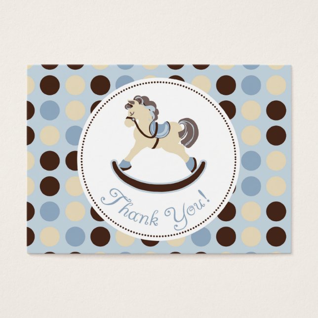 Rocking Horse Boy TY Gift Märkre Visitkort (Framsidan)