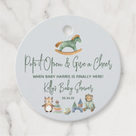 Rocking Horse Champagne, Vin Baby Shower Favor Gåvor Etiketter