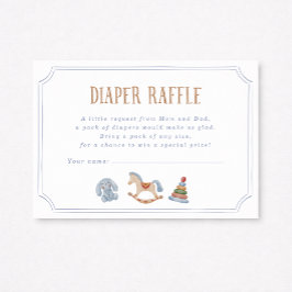 Rocking Horse Diaper Raffle Inbjudningar