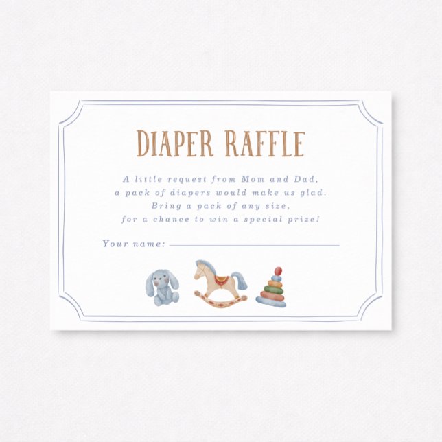 Rocking Horse Diaper Raffle Inbjudningar (Skapare uppladdad)