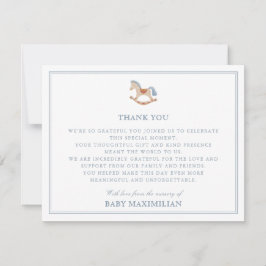 Rocking Horse, från förskolan av, tack. Inbjudningar