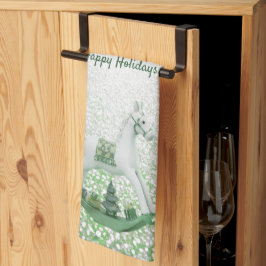 Rocking Horse Jul Helgdag Kitchen Towels Kökshandduk