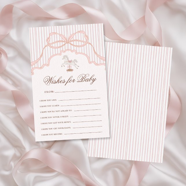 Rocking Horse Wishes For Baby Advice Game Card (Skapare uppladdad)