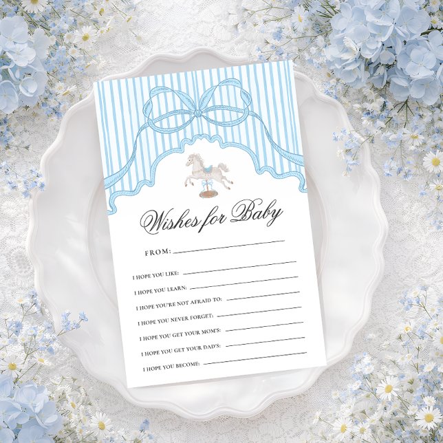 Rocking Horse Wishes For Baby Advice Game Card (Skapare uppladdad)