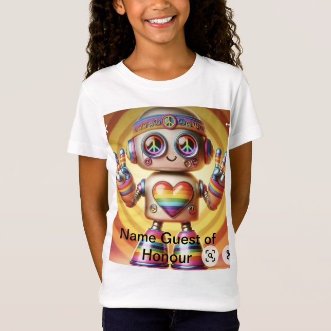 Rocking Retro Robot T Shirt (Framsida)